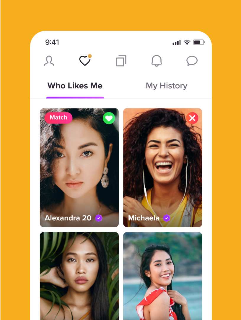 Zoe iOS app match screen designs