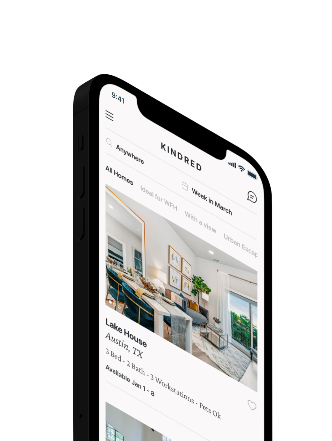 Kindred iOS mobile app design