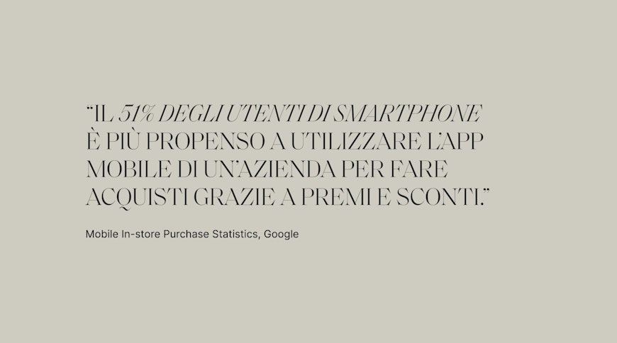Il 51% degli utenti di smartphone è più propenso a utilizzare l'app mobile di un'azienda per fare acquisti grazie a premi e sconti.