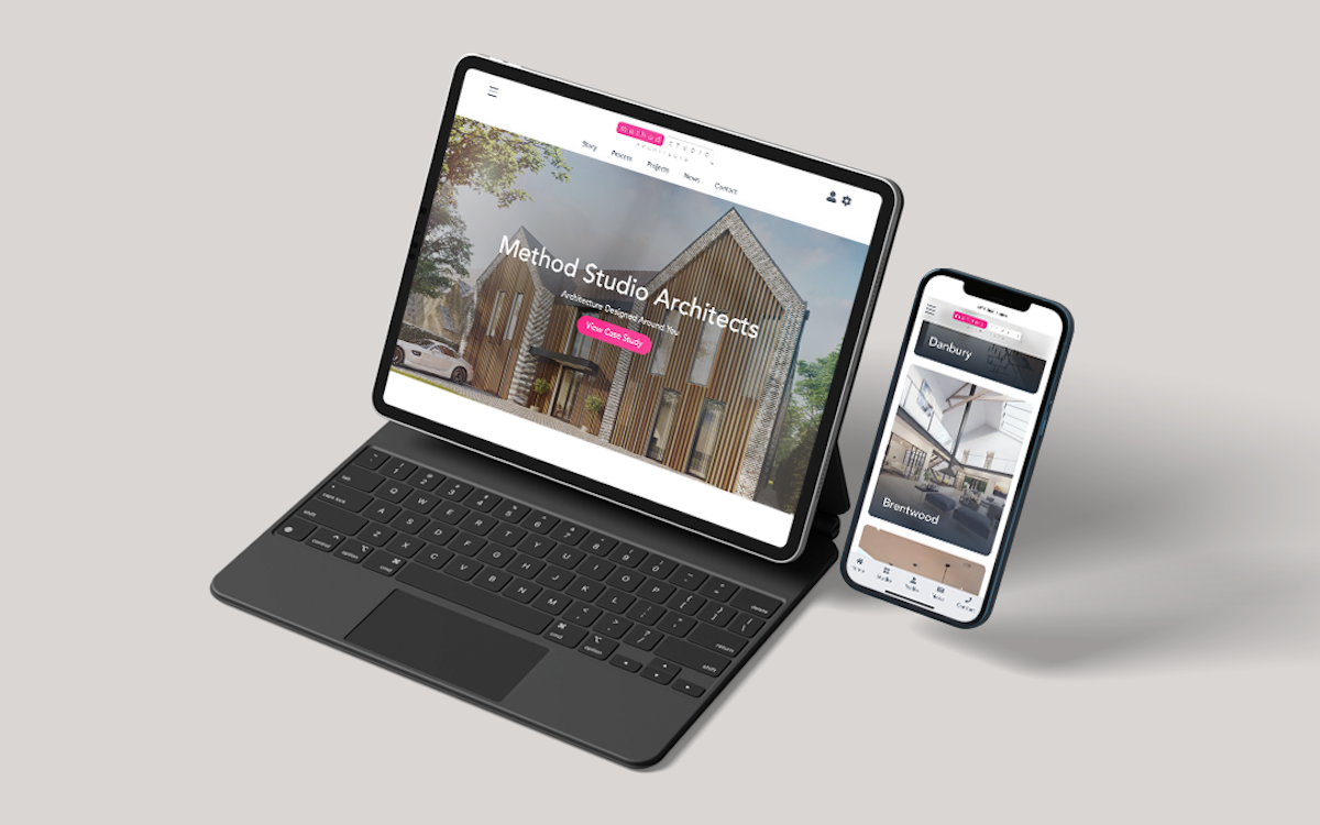 Web application designed for Essex-based Architects Method Studio.