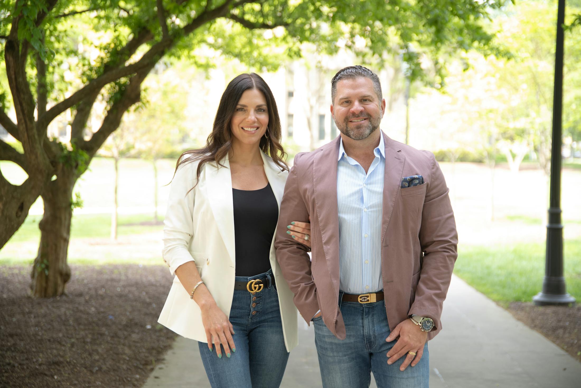 Doctors standing on the sidwalk