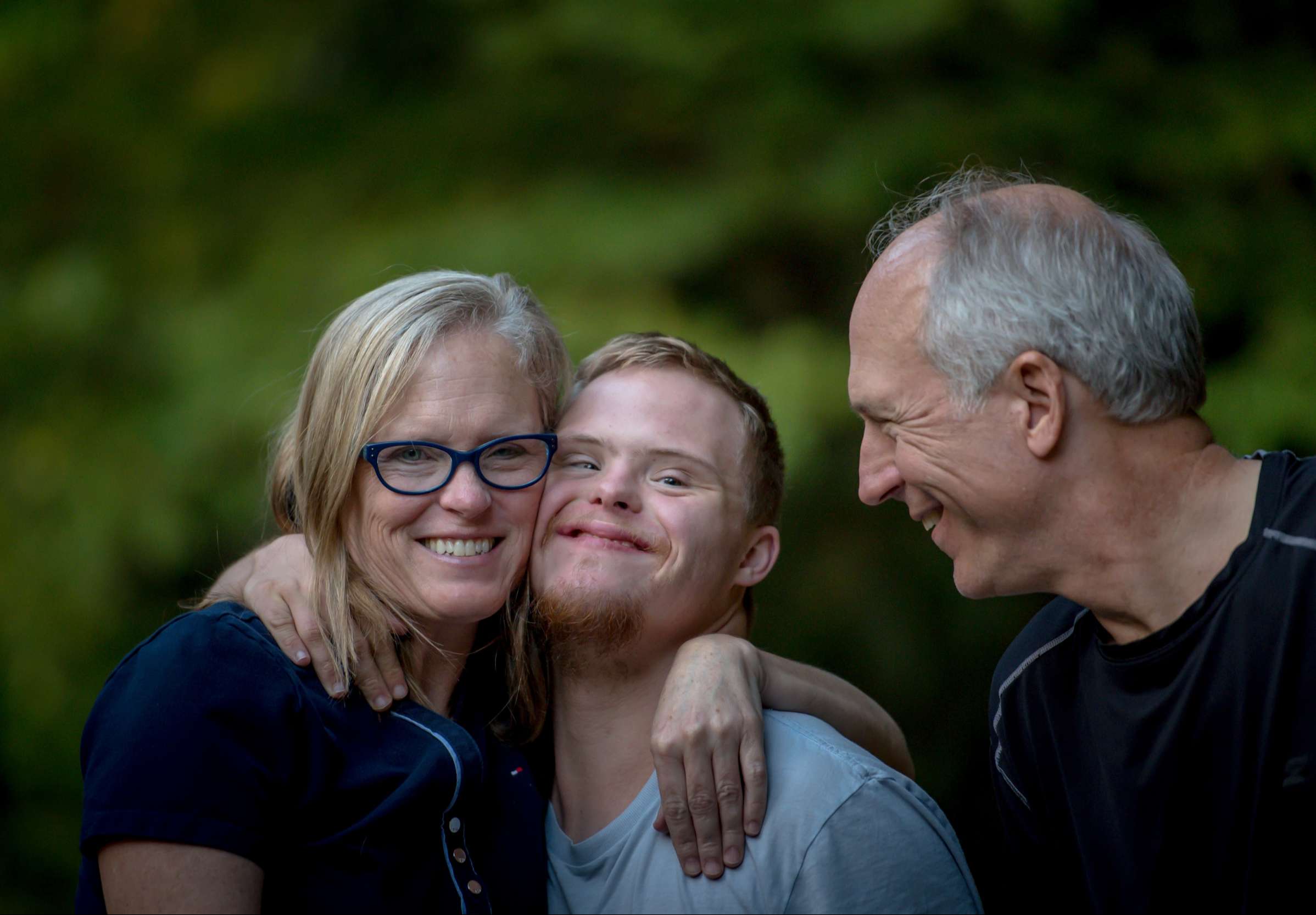 Family outside together