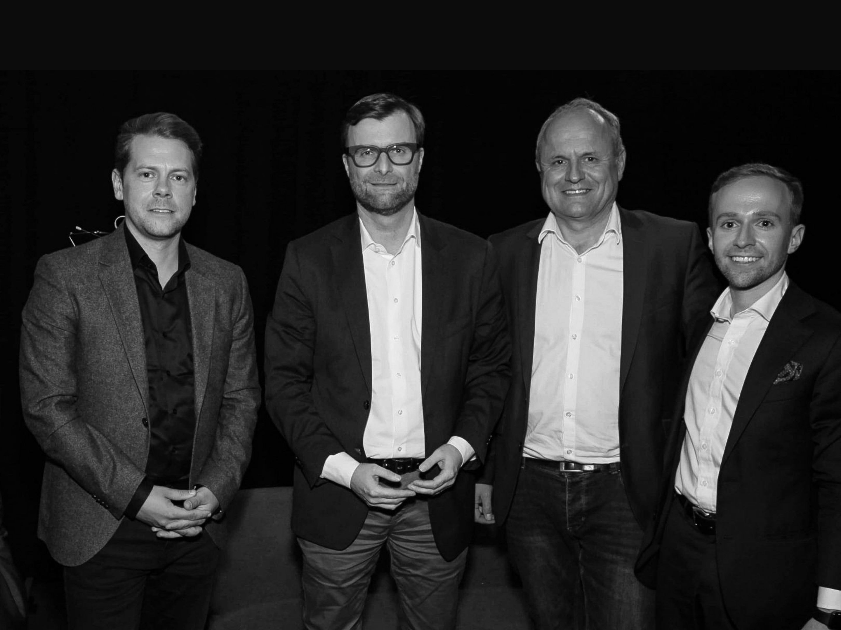 Alexander Bilgeri (Vice President Communications, BMW Group) und Kilian Wichmann (Head of Marketing & Communications, Swiss Life International), Hans-Peter Kleebinder und Markus Kirchschlager von Pantarhei
