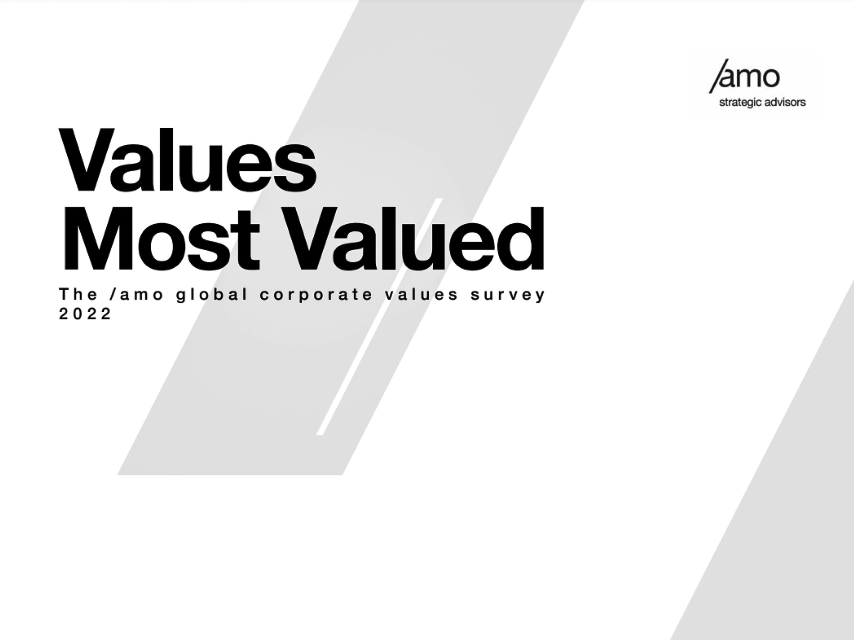 The /amo global corporate value survey 2022