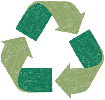 Recycling symbol. 