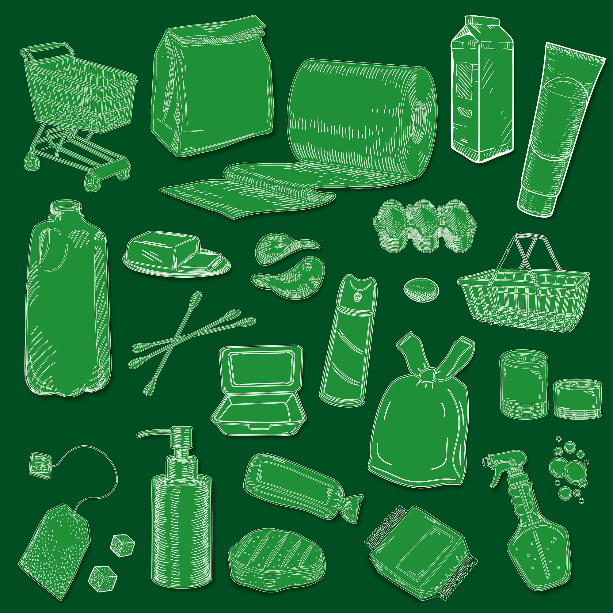 Image of greenwashing icons
