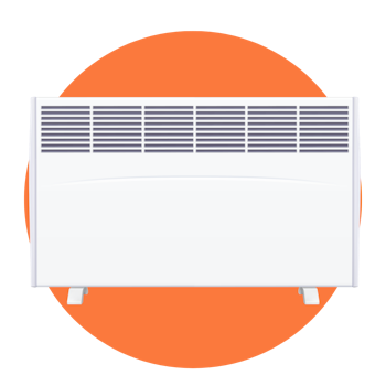 Icon of panel heater.