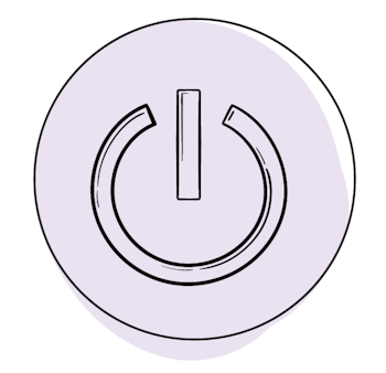 Illustration of power symbol.