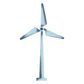 Illustration of wind turbine.