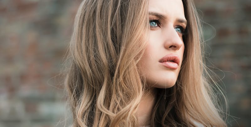Woman with blonde hair