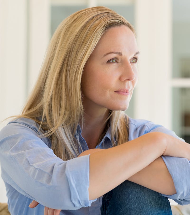 Woman Looking to The side