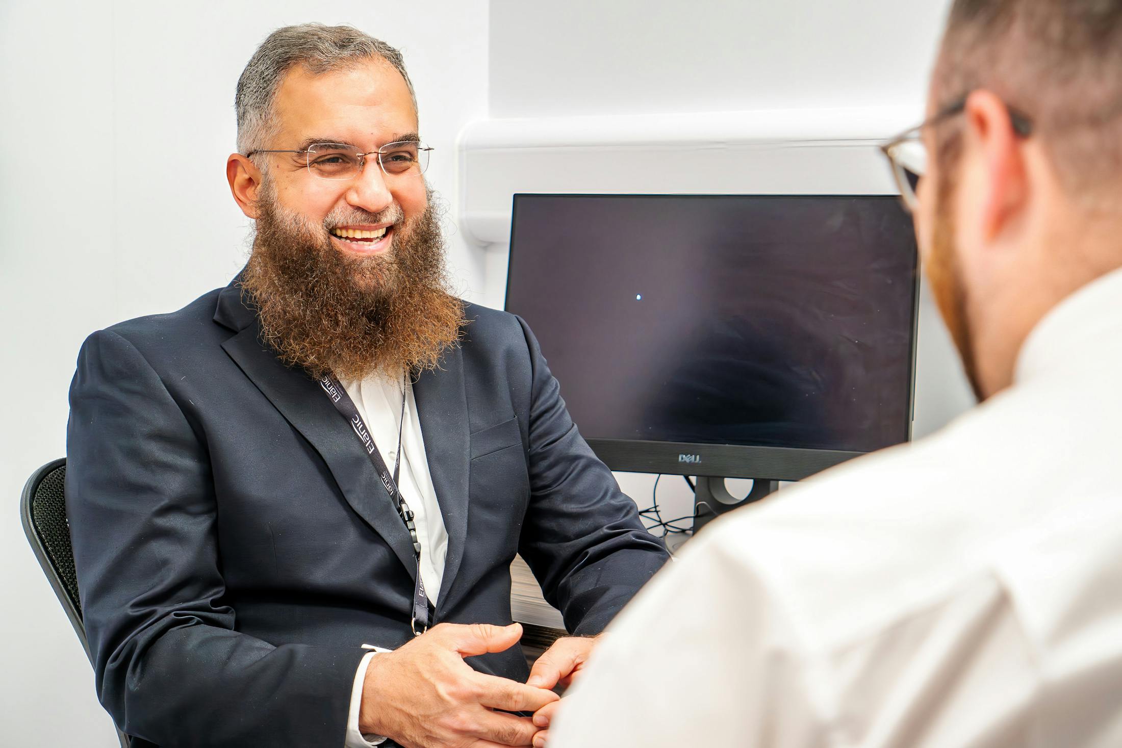 Doctor with patient