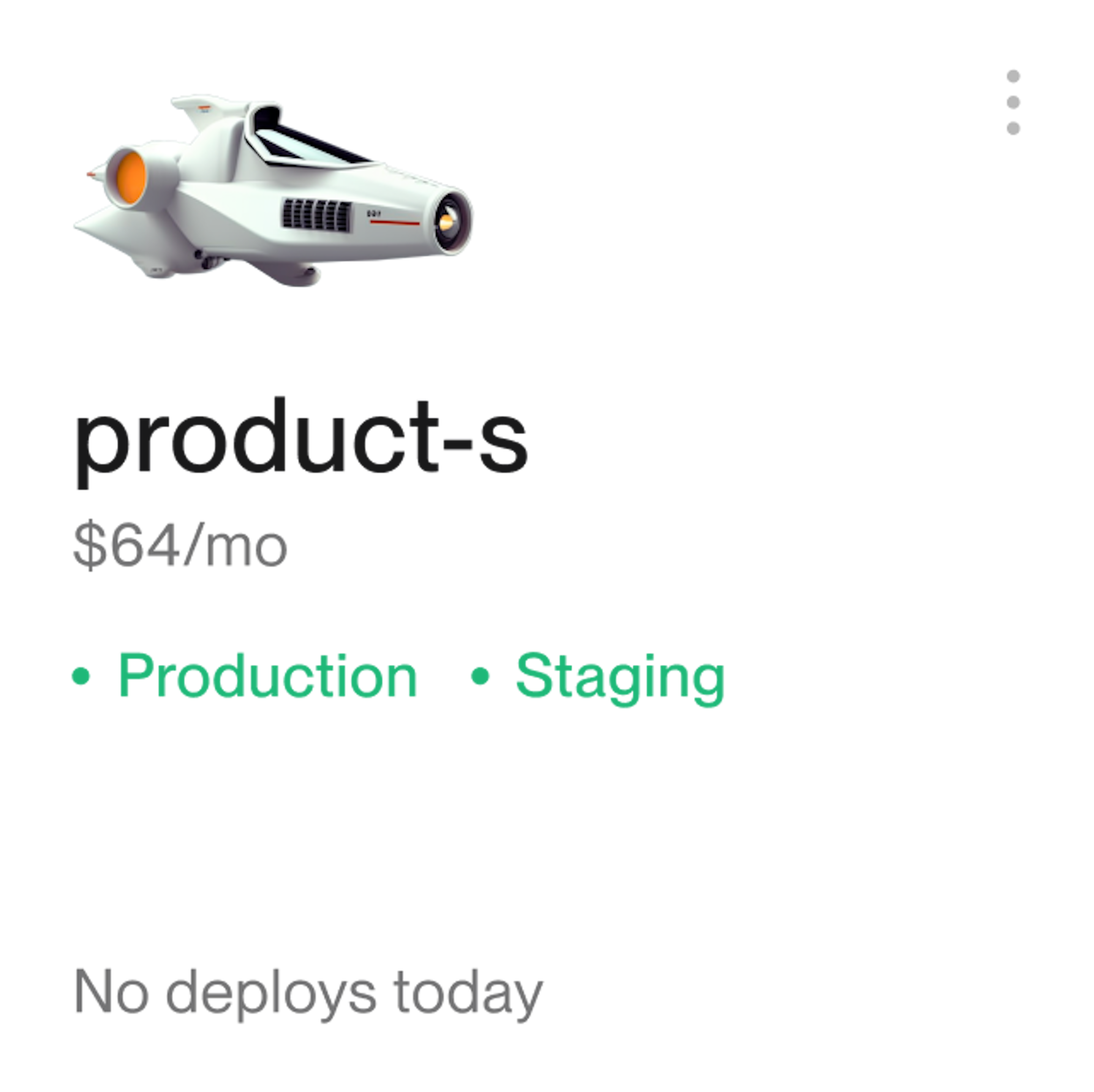 Spaceship in service card