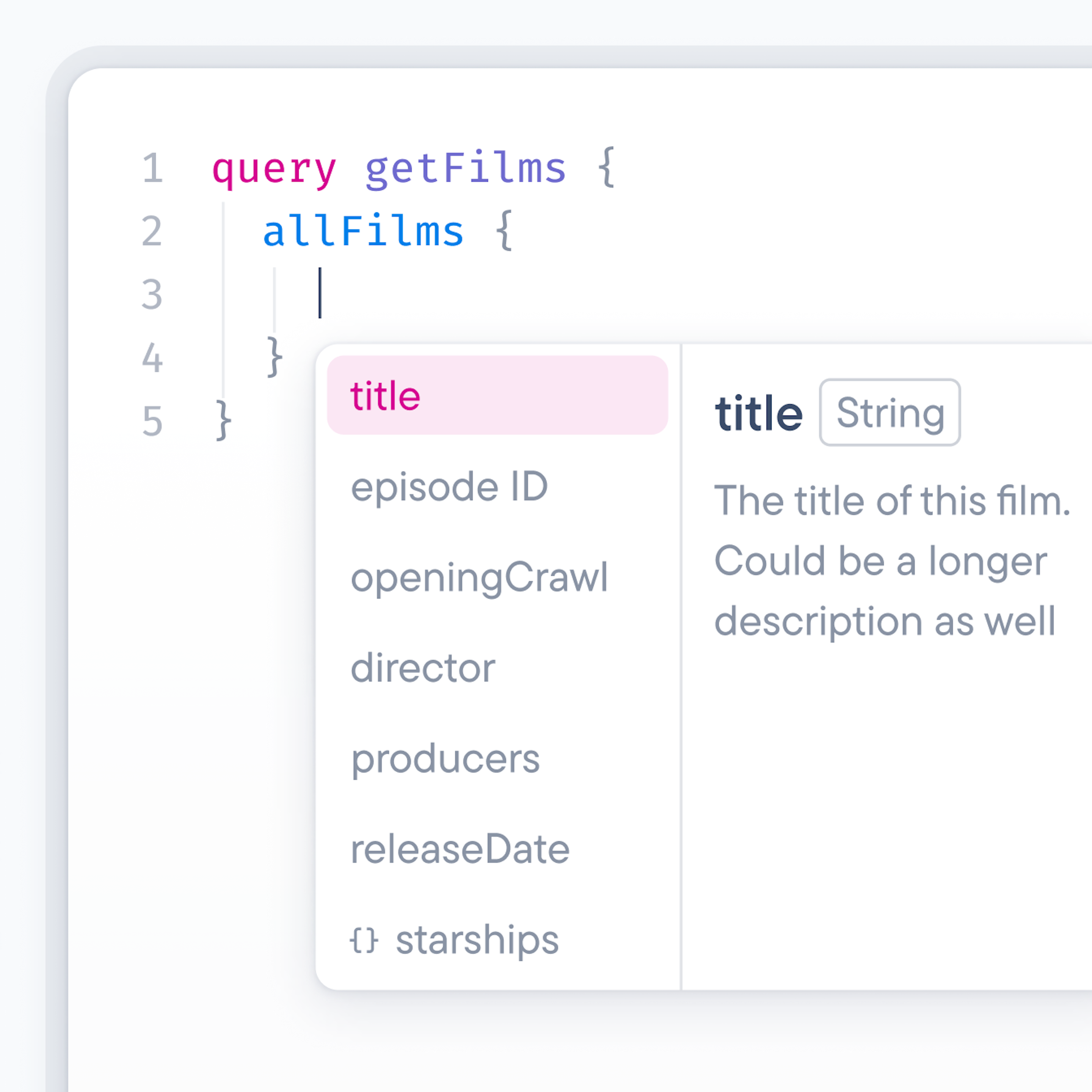 Inline autocompletion in the new GraphiQL