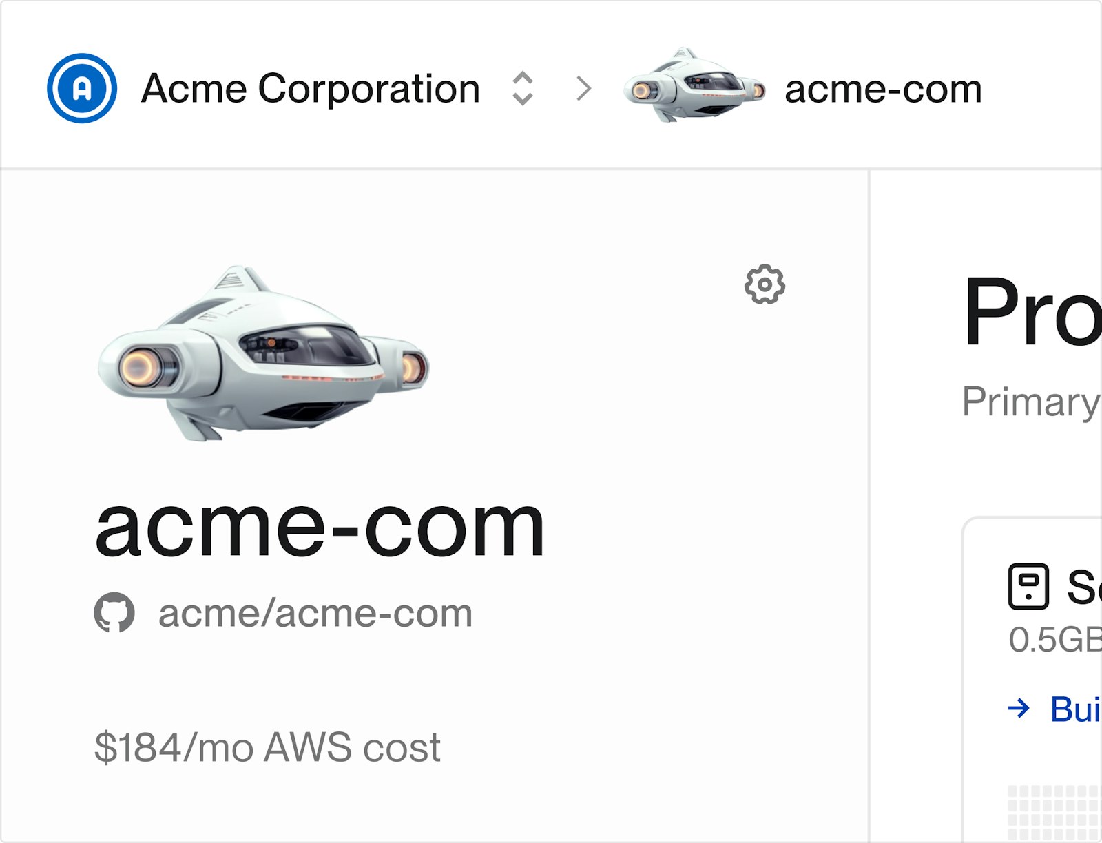 Spaceship in sidebar