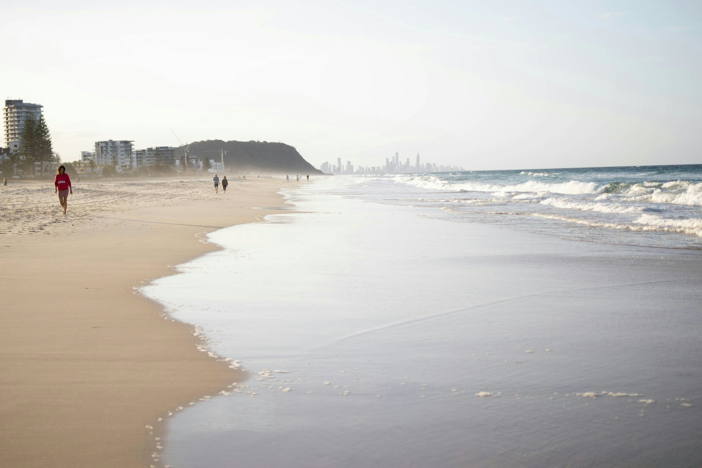 Palm Beach on the Gold Coast, looking north towards Burleigh Heads