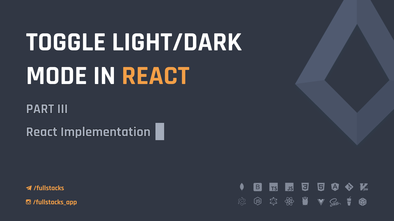 Toggle light and dark mode in react