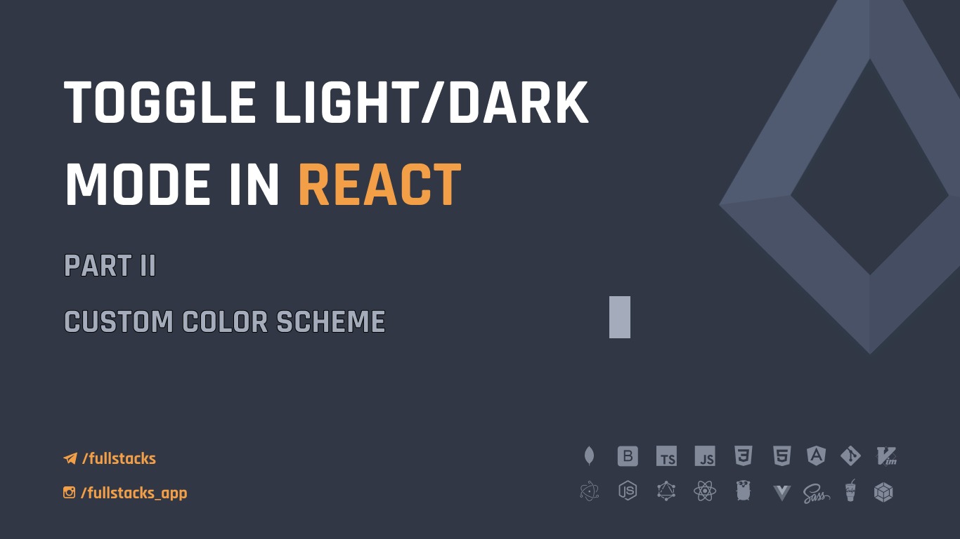 Toggle light and dark mode in react