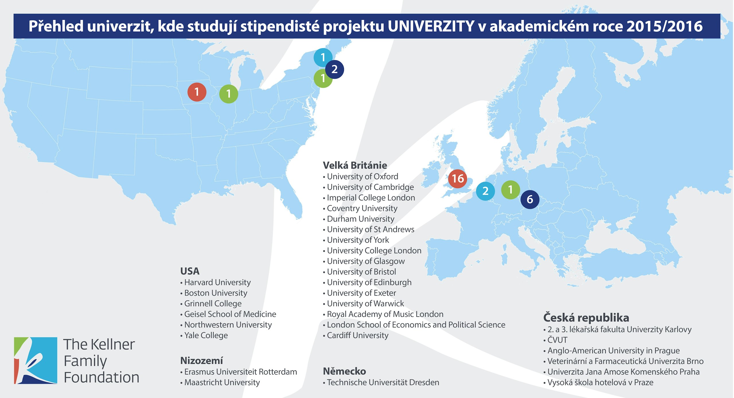 Díky projektu Univerzity odjede na podzim studovat  na nejlepší univerzity světa 52 studentů z ČR