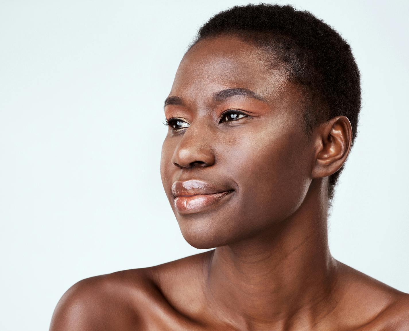 Woman with short hair