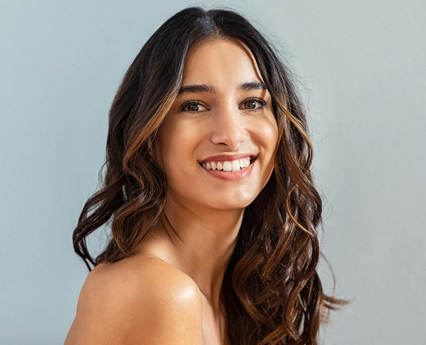 woman with her hair down
