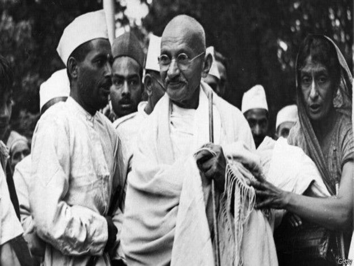 Mahatma Gandhi on August 8, 1942, demanding an end to British rule in India.