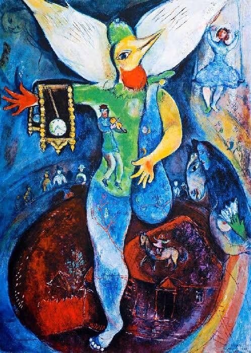 Tableau le Jongleur, réalisé en 1943 par Marc Chagall