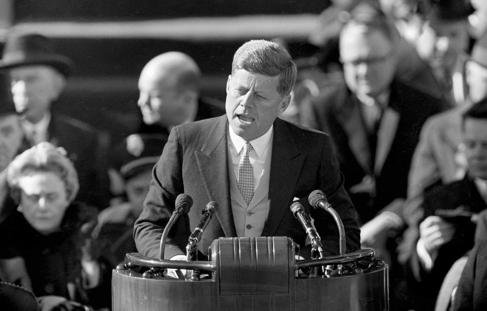 John Fitzgerald Kennedy becomes the 35th President of the United States on January 20, 1961.