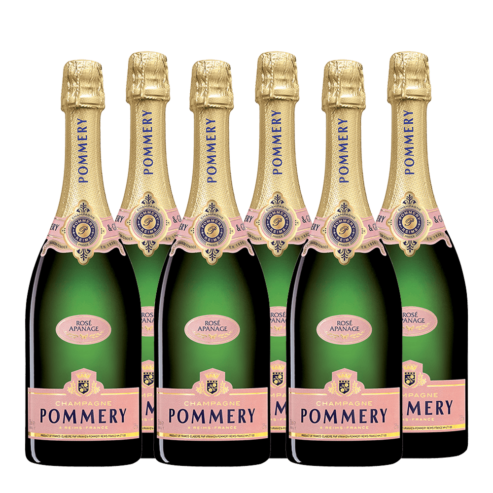 Pommery apanage rosé 75cl caisse de 6 bouteilles