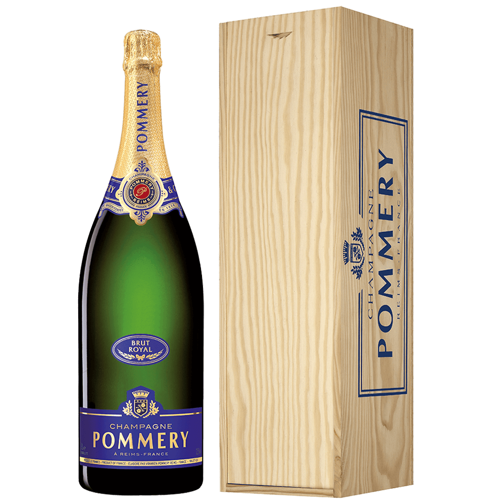 Jéroboam of Pommery Brut Royal 300cl with wooden box