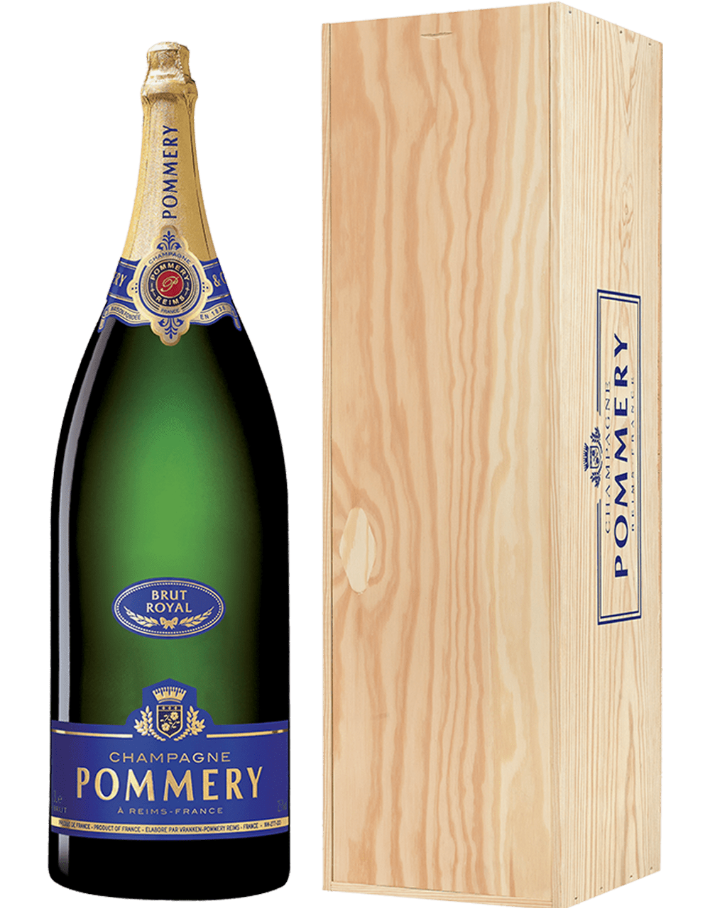 Nabuchodonosor of Pommery Brut Royal 1500cl with wooden box