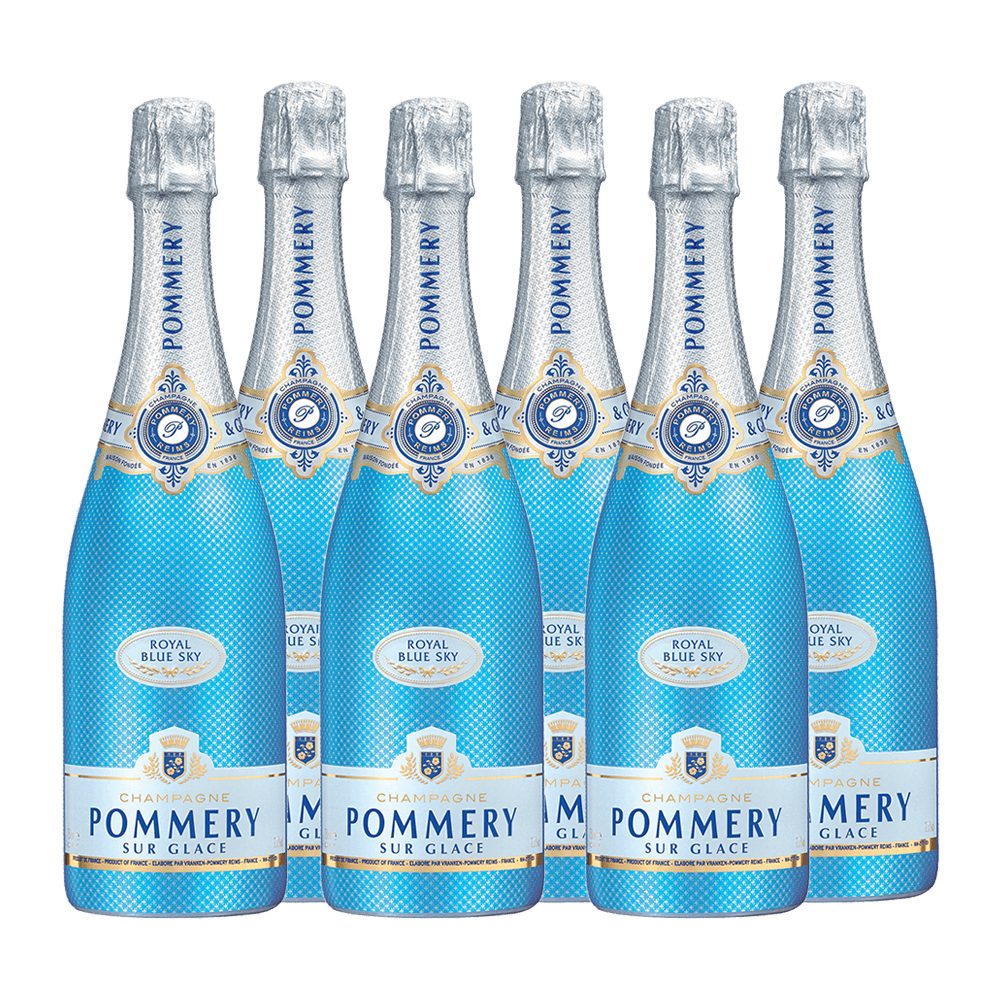 Pommery Blue Sky caisse de 6 bouteilles
