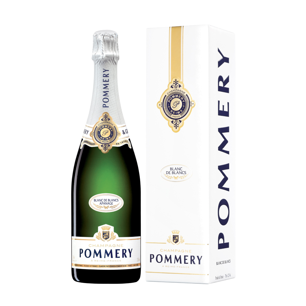 Bottle of Pommery Apanage Blanc de Blanc 75cl with case