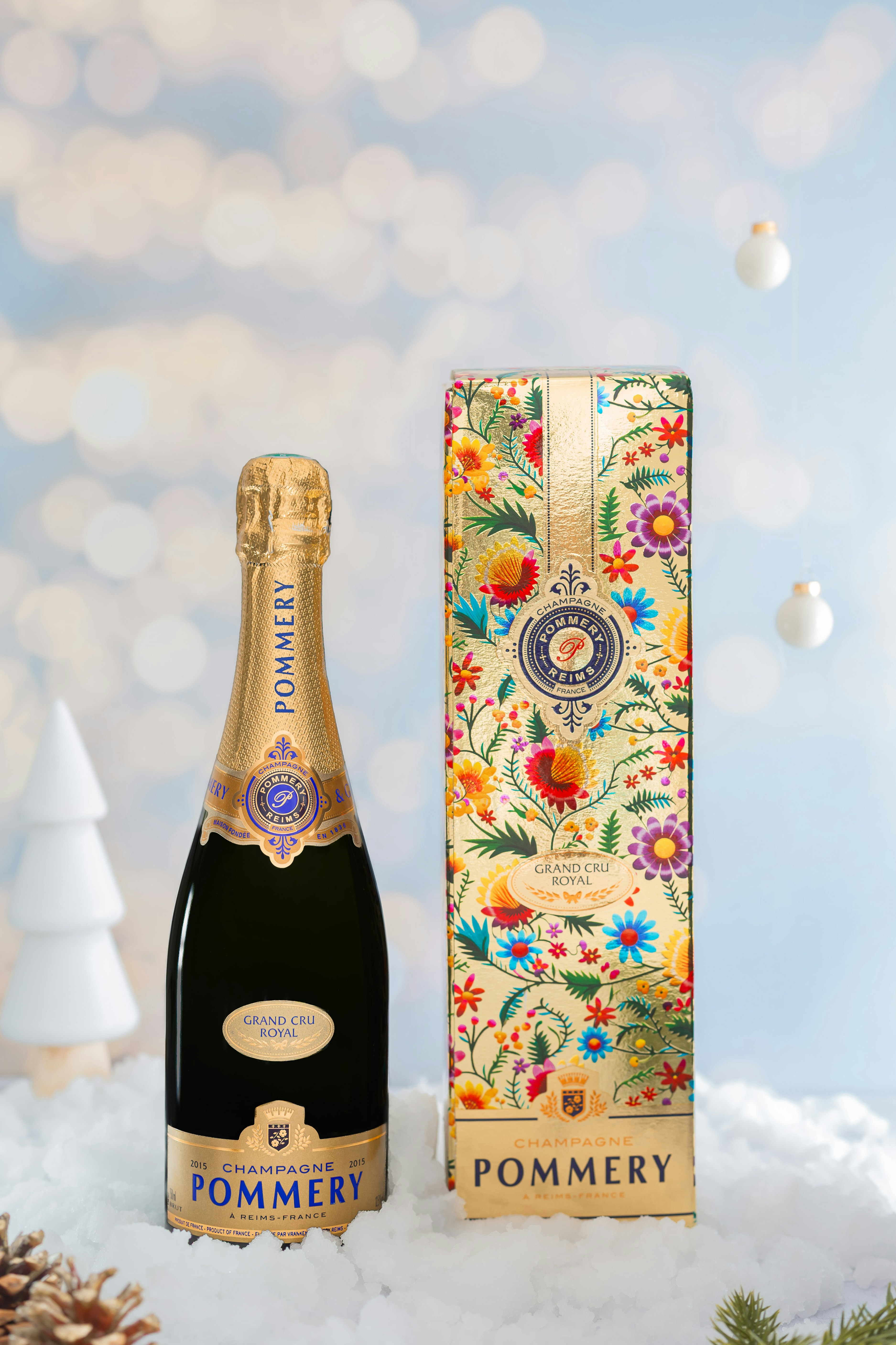 A Bottle of Pommery Grand Cru 2015 with mexico case 75cl