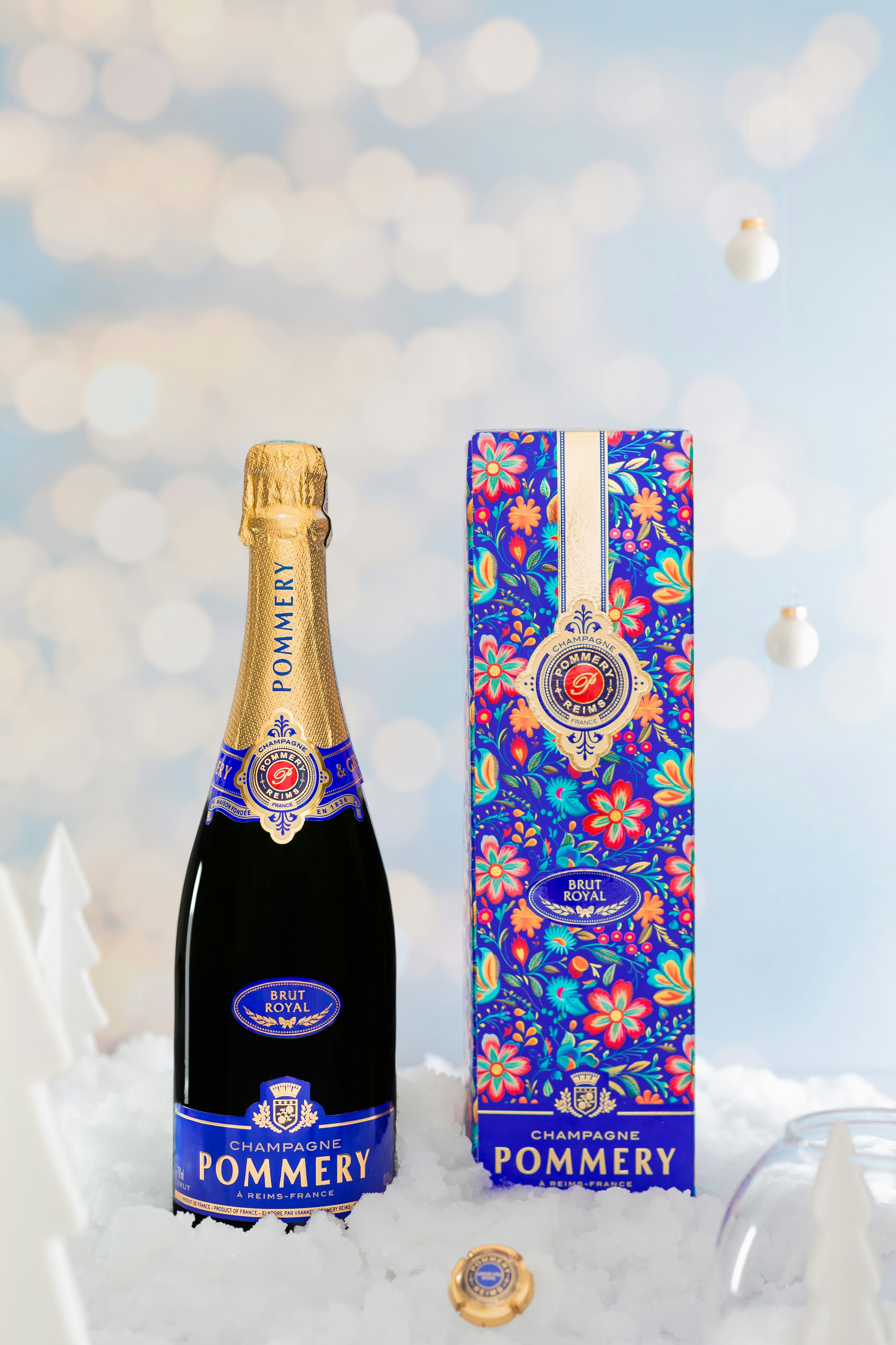 A bottle of Pommery Brut Royal 75cl with case Mexico 2025