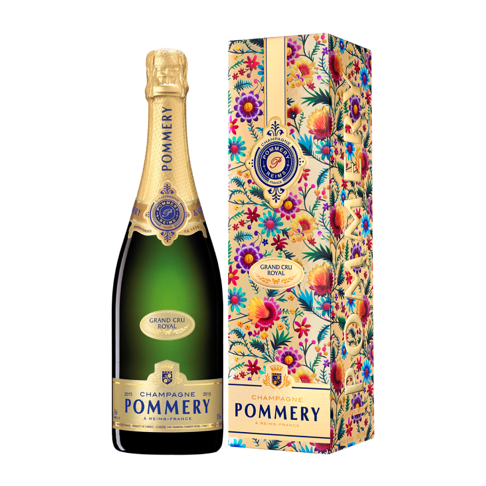 Une bouteille de Pommery Grand Cru Royal 2009 75 avec etui