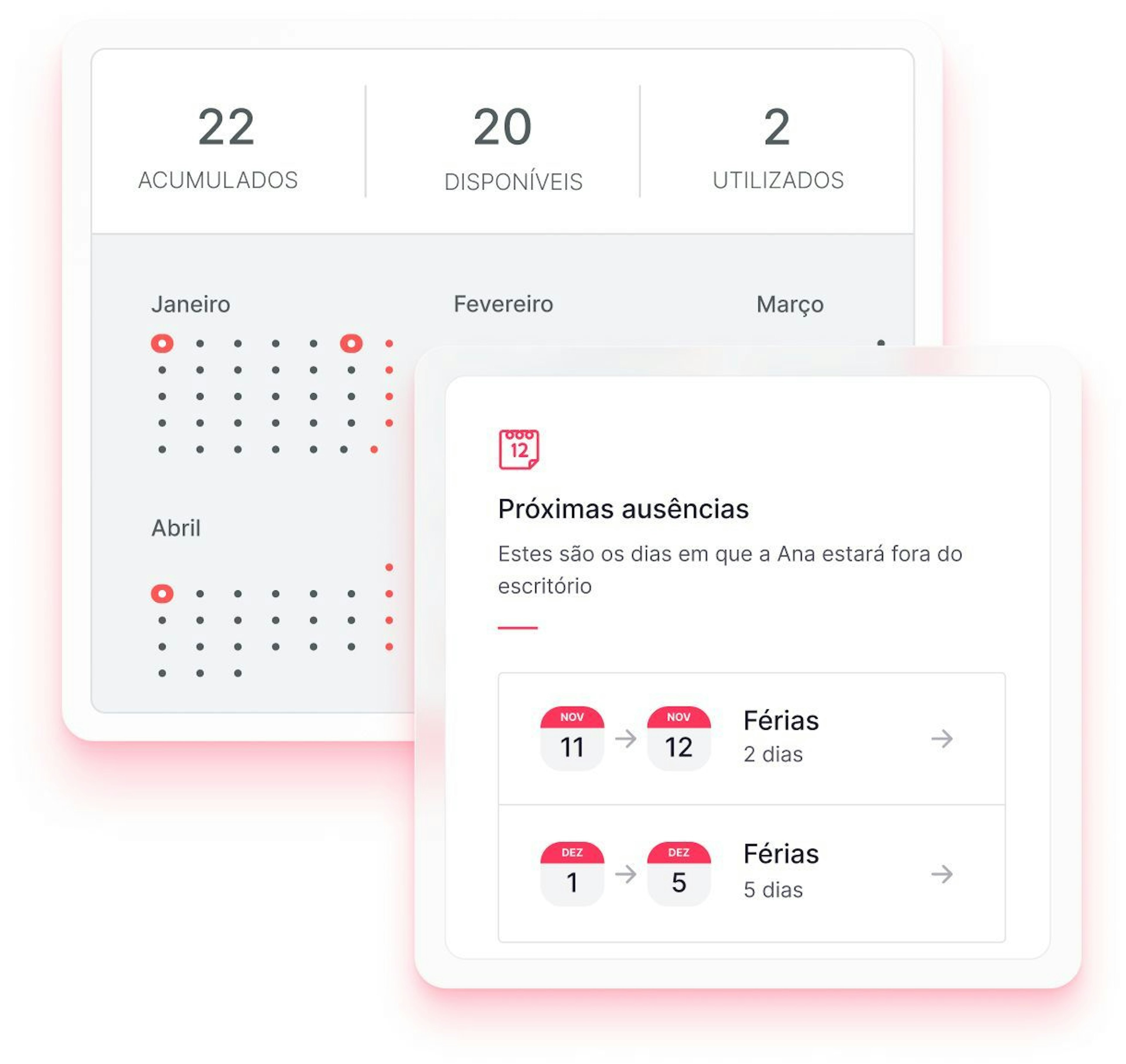 pedidos de férias