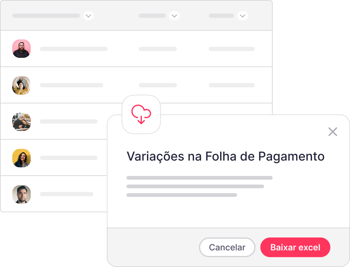 variações folha de pagamento variações folha de pagamento