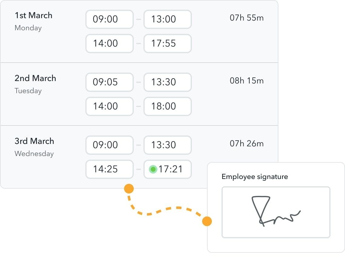 timesheet legal signature