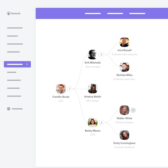 Online organizational chart maker for free Factorial