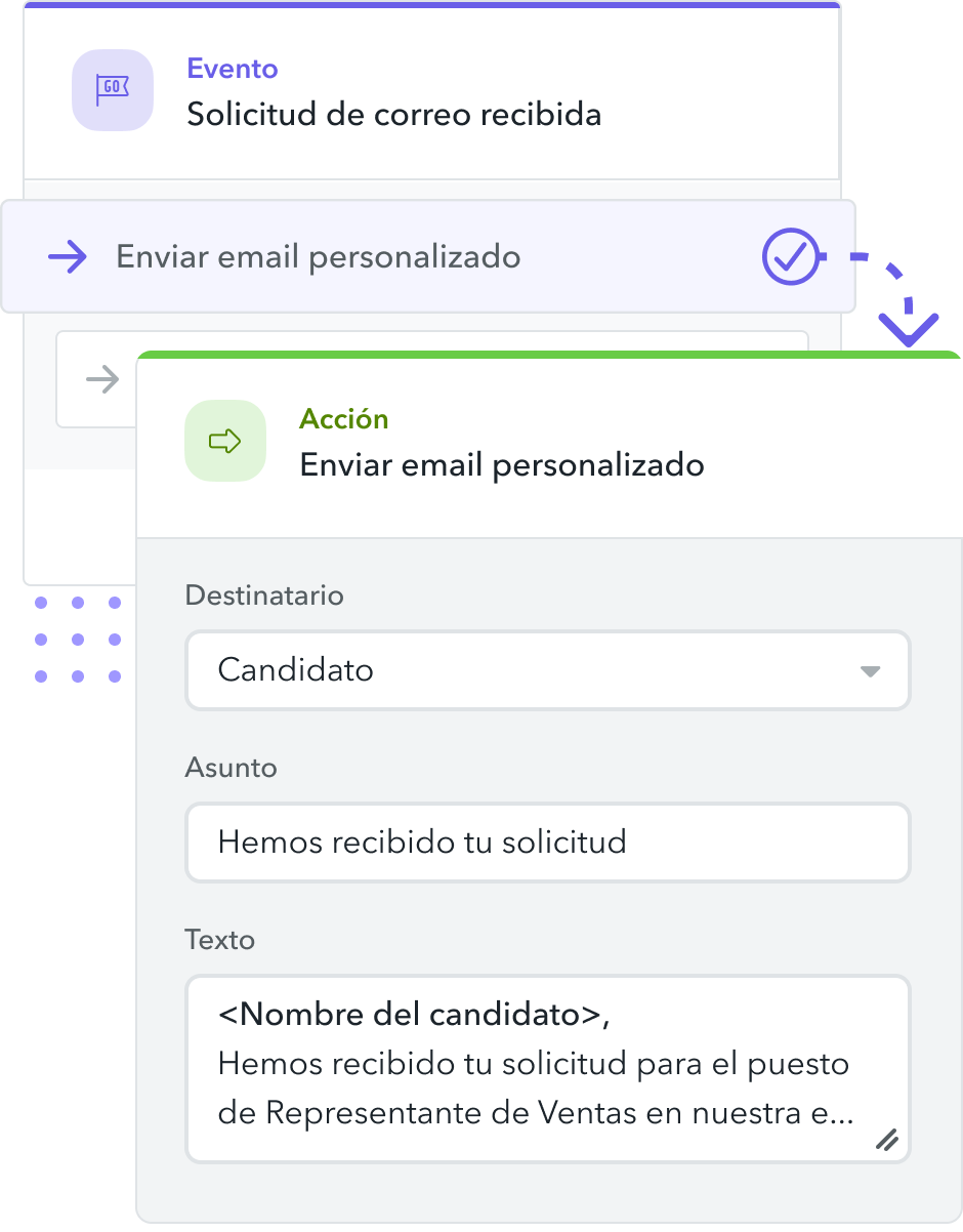 Mejor experiencia para candidatos con emails automatizados