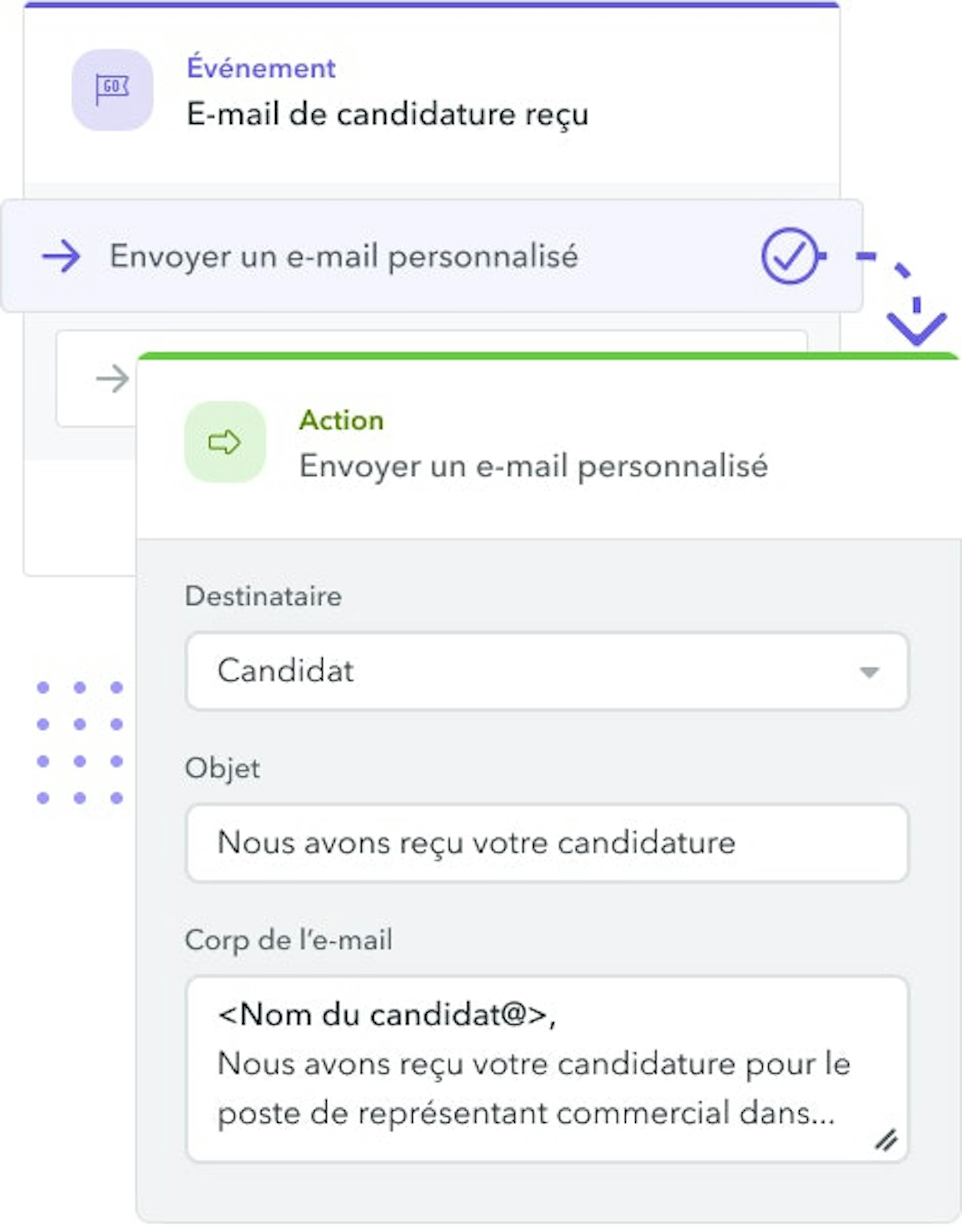 Améliorez l'expérience de vos candidats grâce à des e-mails automatisés