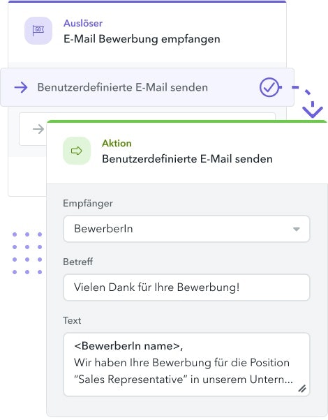 Verbesserte Kandidatenerfahrung mit automatisierten E-Mails