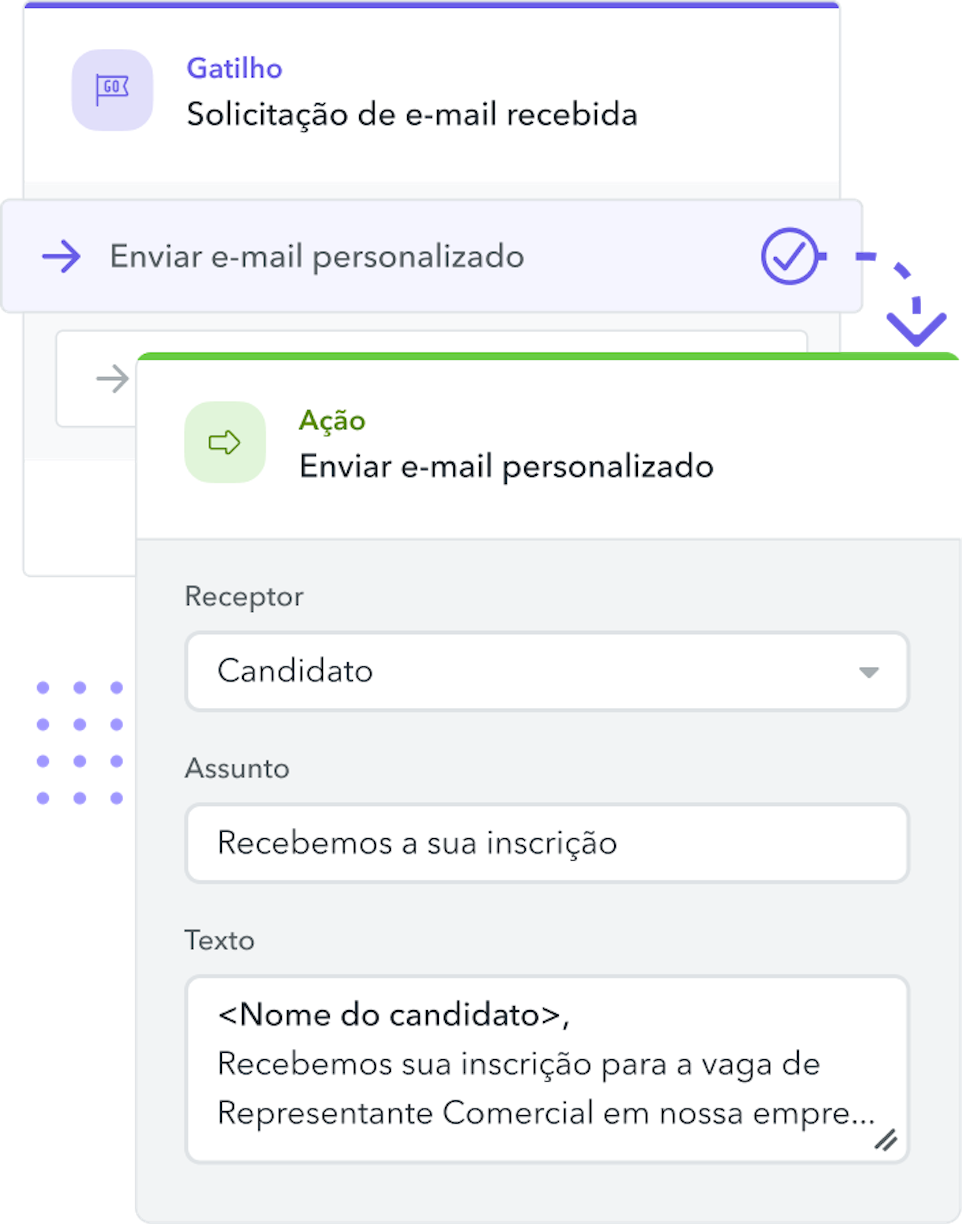 Melhore a experiência dos candidatos com e-mails automatizados