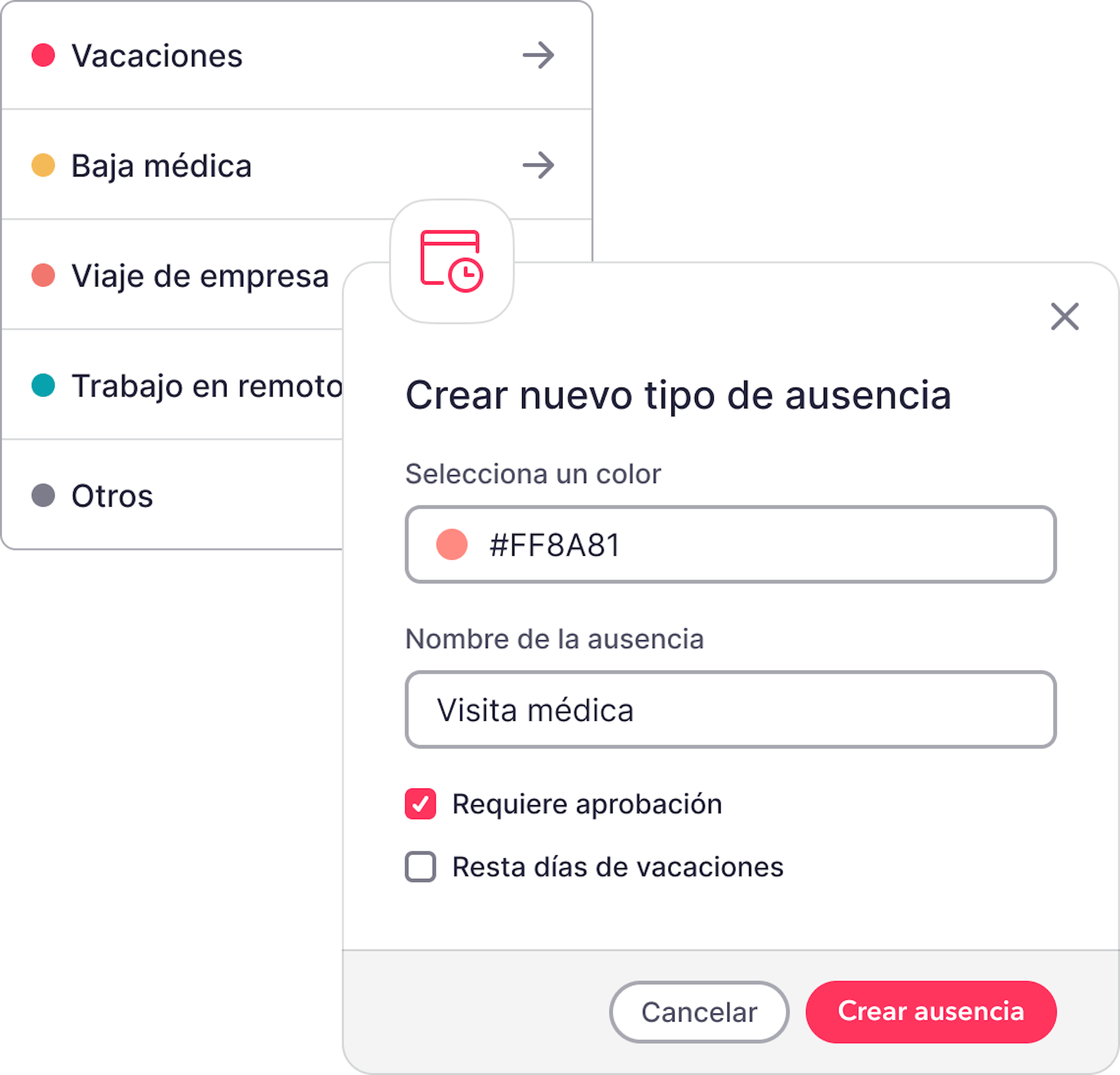 Crear nuevo tipo de ausencia