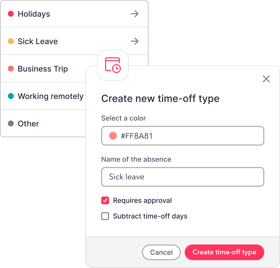 Create new time-off type