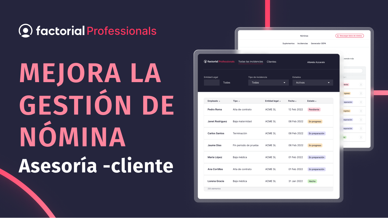 Factorial professionals - gestion nominas