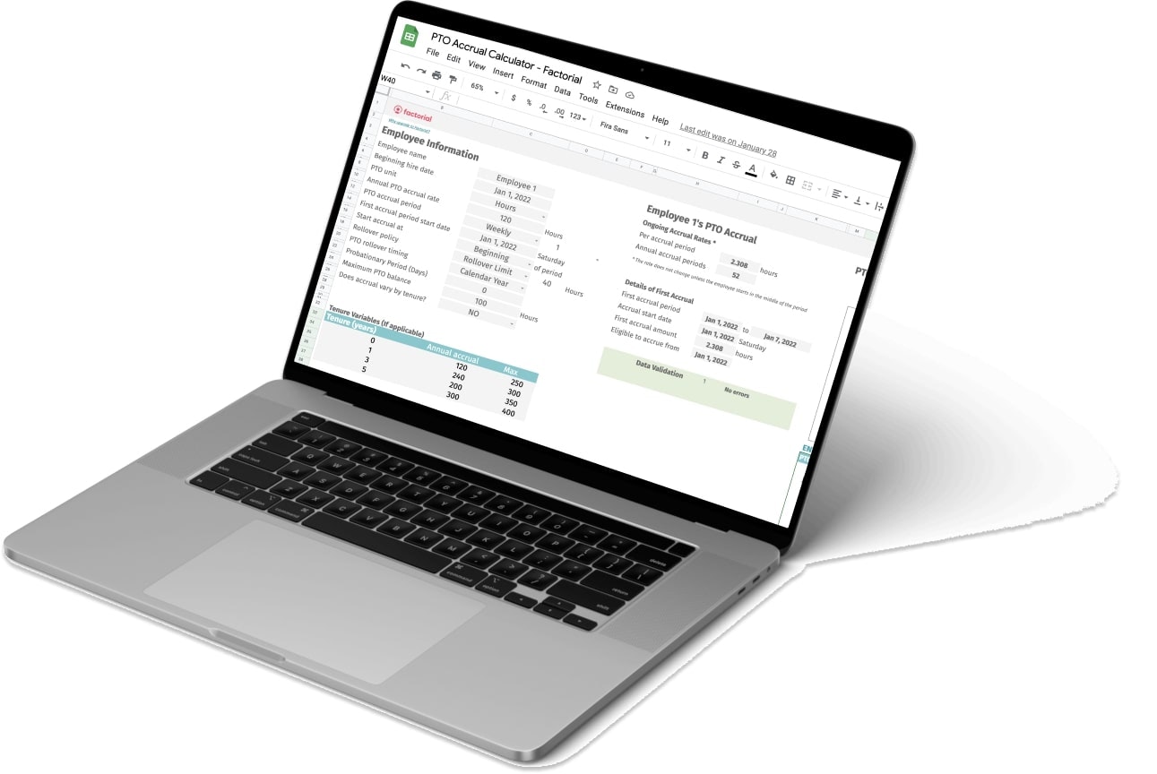 PTO Accrual Calculator