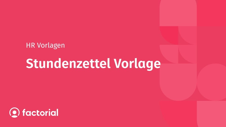 Stundenzettel Vorlage