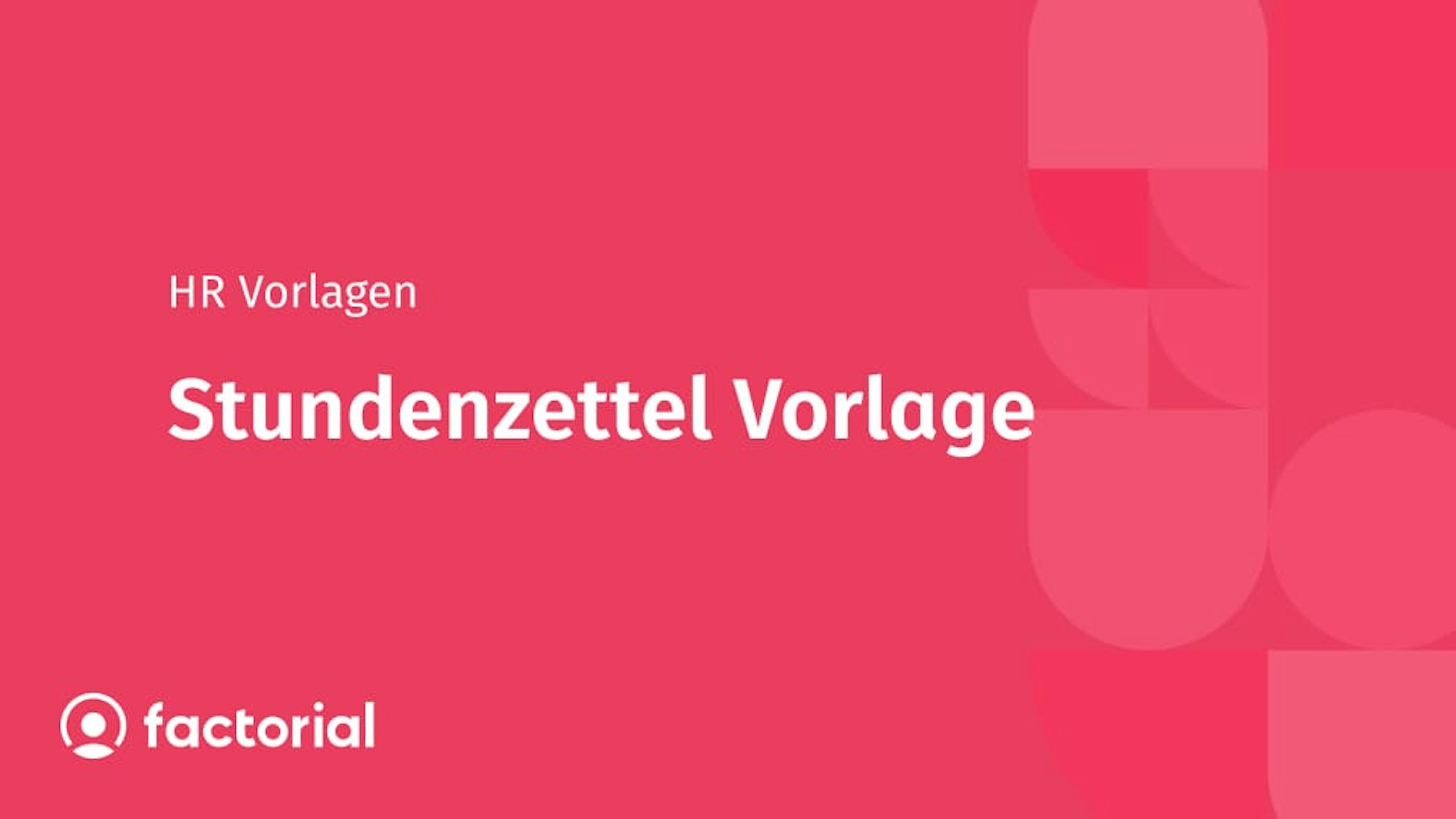 Stundenzettel Vorlage